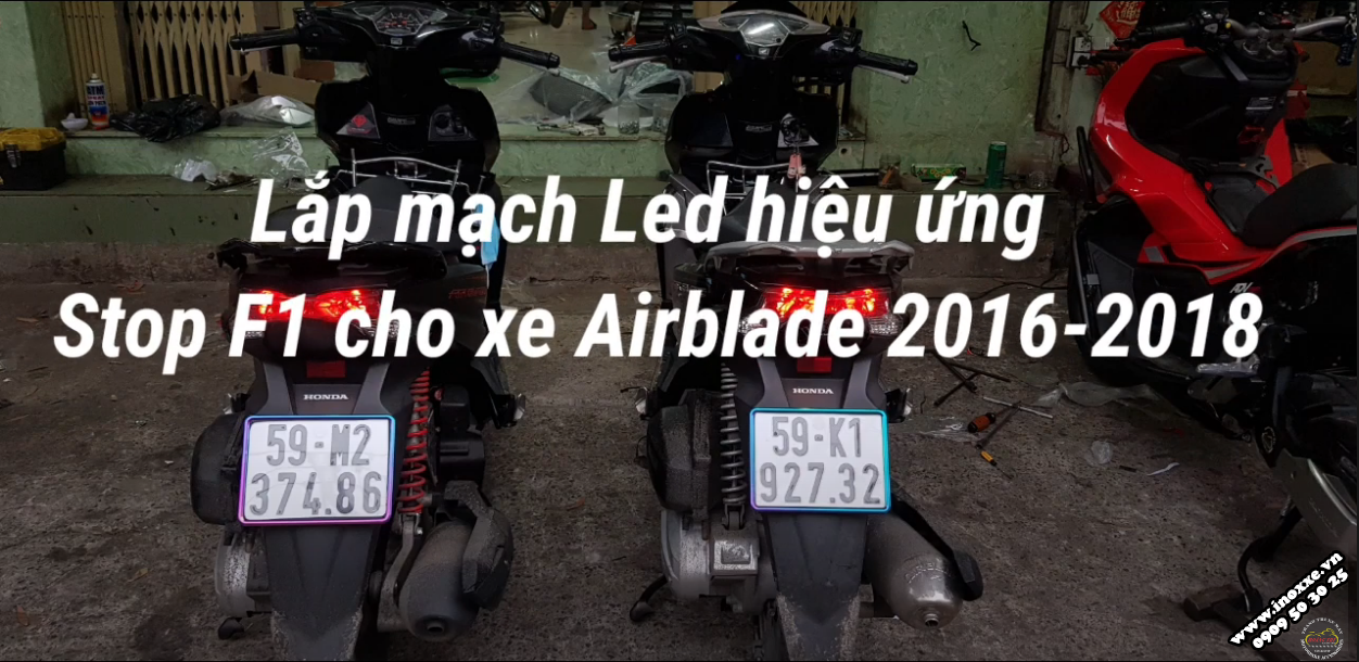 NÂNG CẤP ĐÈN HIỆU ỨNG STOP F1 CHO XE AIRBLADE 2016-2018